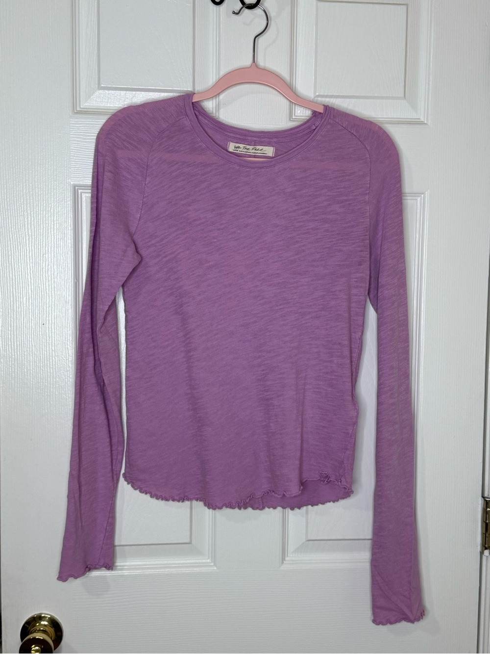 NWOT Free People Be My Baby Lavender Long Sleeve Top